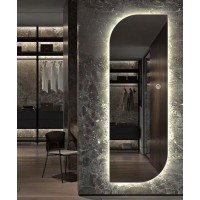 60*160 Cm A Luxurious Mirrior Rectangle Decorates The Wall With Lighting
